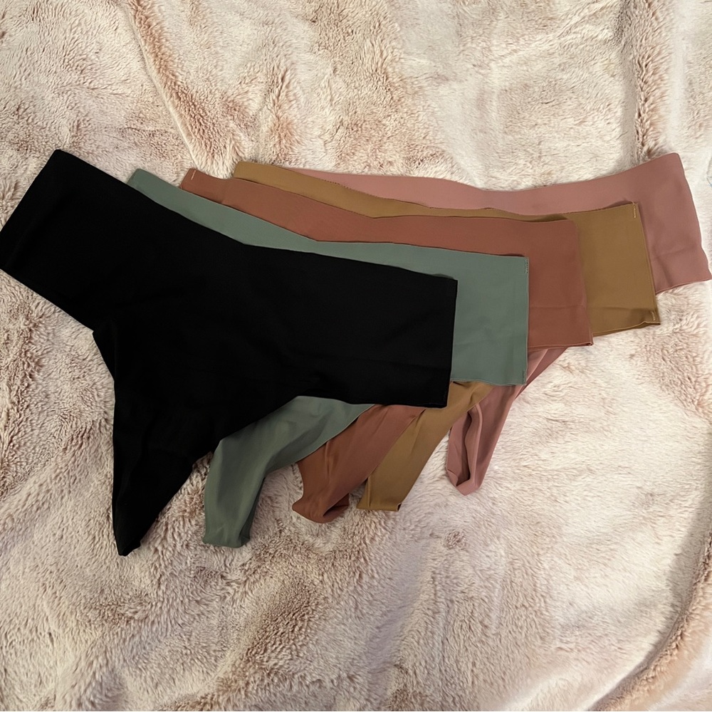 Amazon, High waisted, no-show thong, assortment of colors, bundle (6)